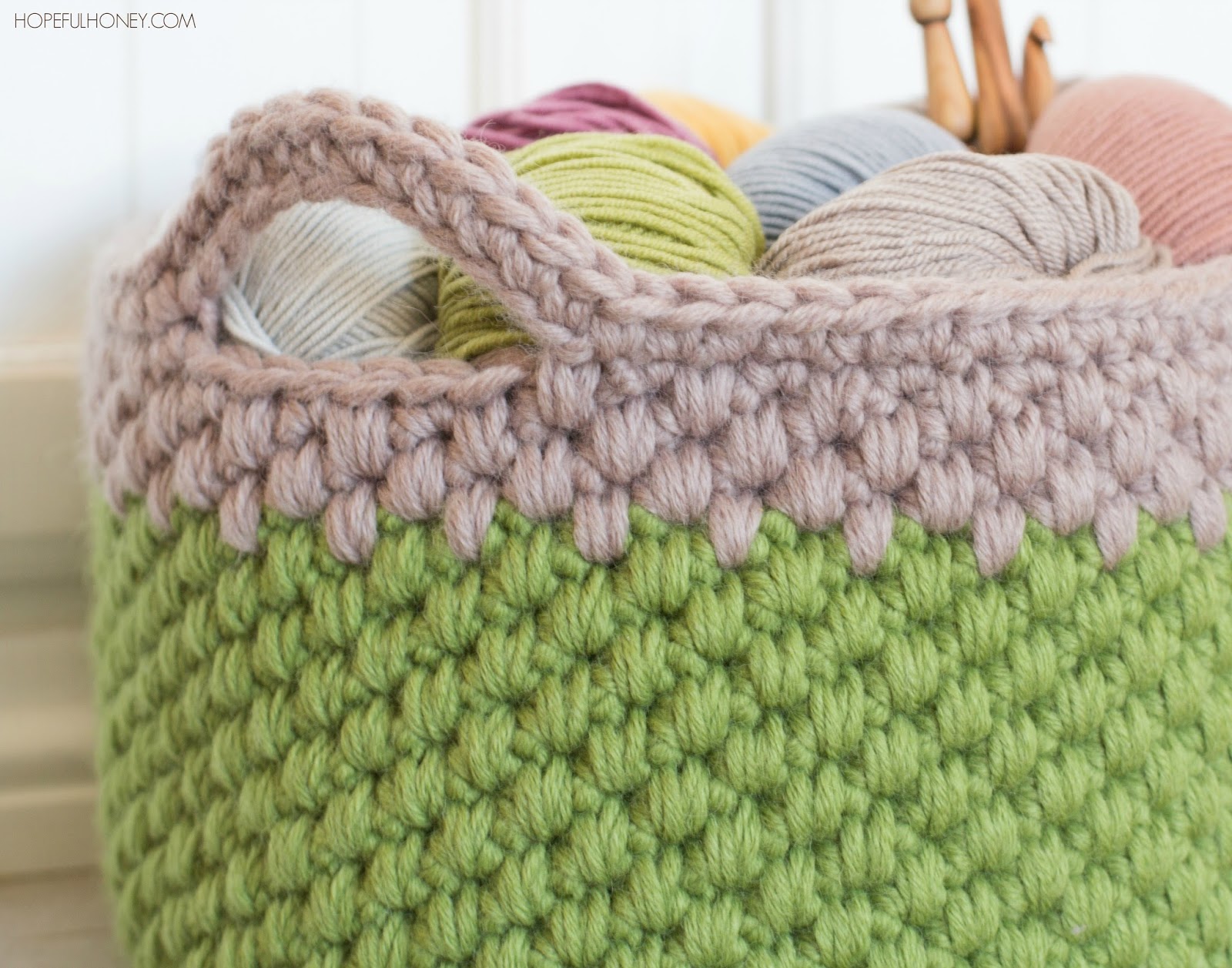 ... Crochet, Create: Woodland Moss Chunky Basket - Crochet Pattern
