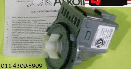 Qualtex ® Arg Repuestos para Electrodomésticos: BOMBA DE DESAGOTE PARA