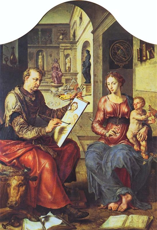 Maarten van Heemskerck - Св. Лука рисующий Богоматерь