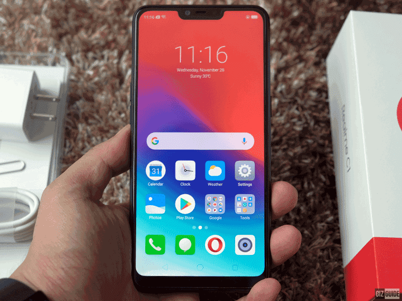 Realme C1's 6.2-inch display Realme C1's 6.2-inch display