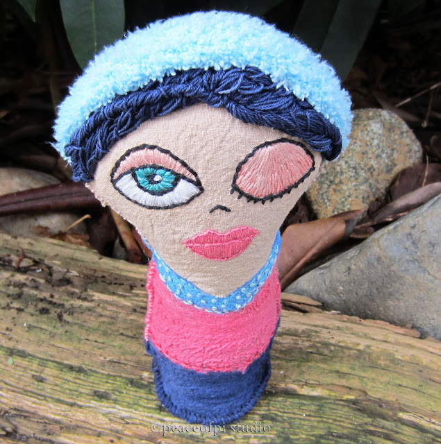 peaceofpi studio Hand Stitched Art Doll