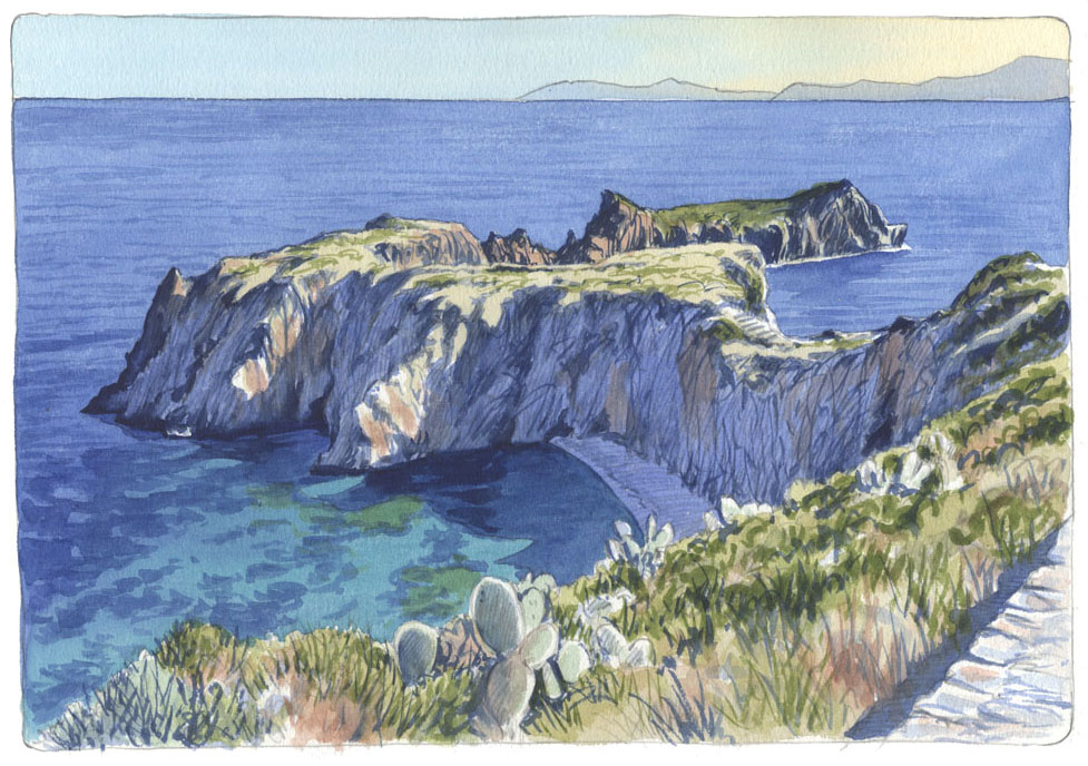 Lorenzo Dotti Sketcher Esercizio N 13 Dipingere Ombre Su Mare E Scogliere