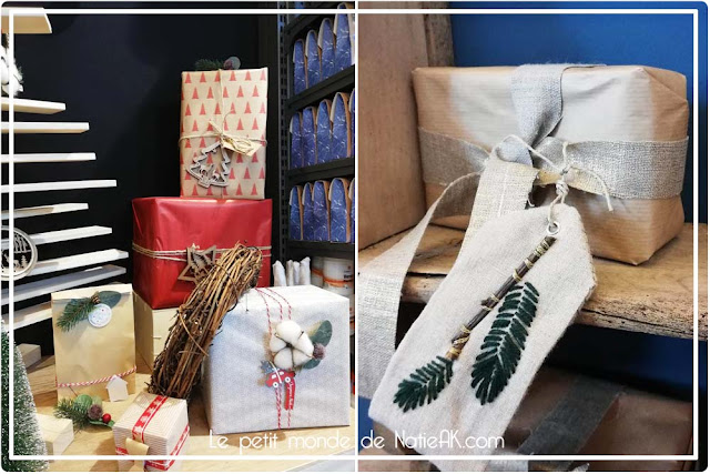 déco bois et fleur de coton de Cultura et étiquette brodée Marie-Claire idées déco bois et fleur de coton de Cultura et étiquette brodée Marie-Claire idées