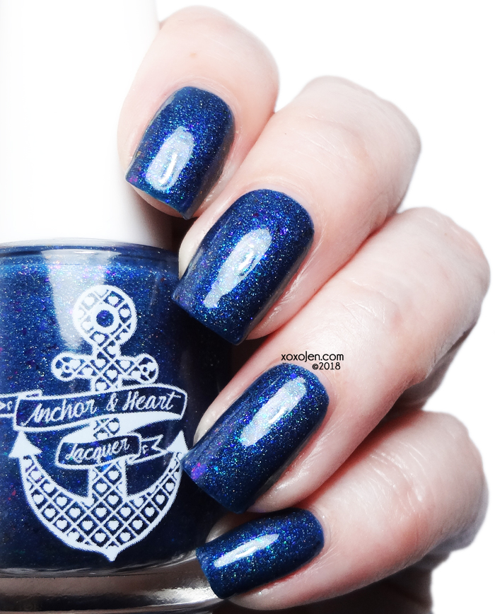 xoxoJen's swatch of Anchor & Heart Lacquer Fuzzy Blue Gobbler