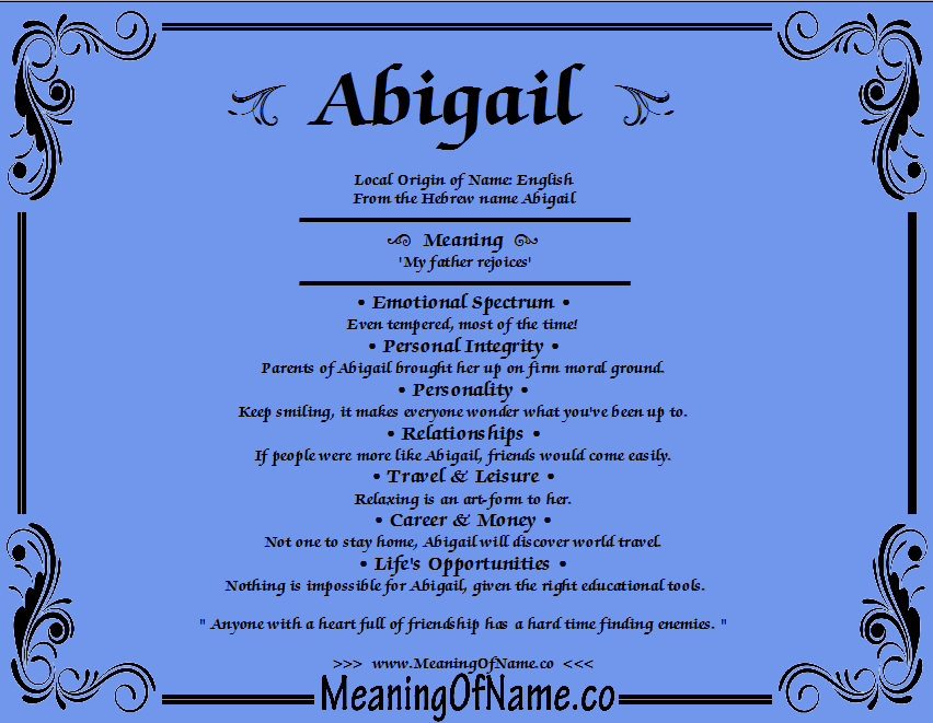Abigail Meaning of Name