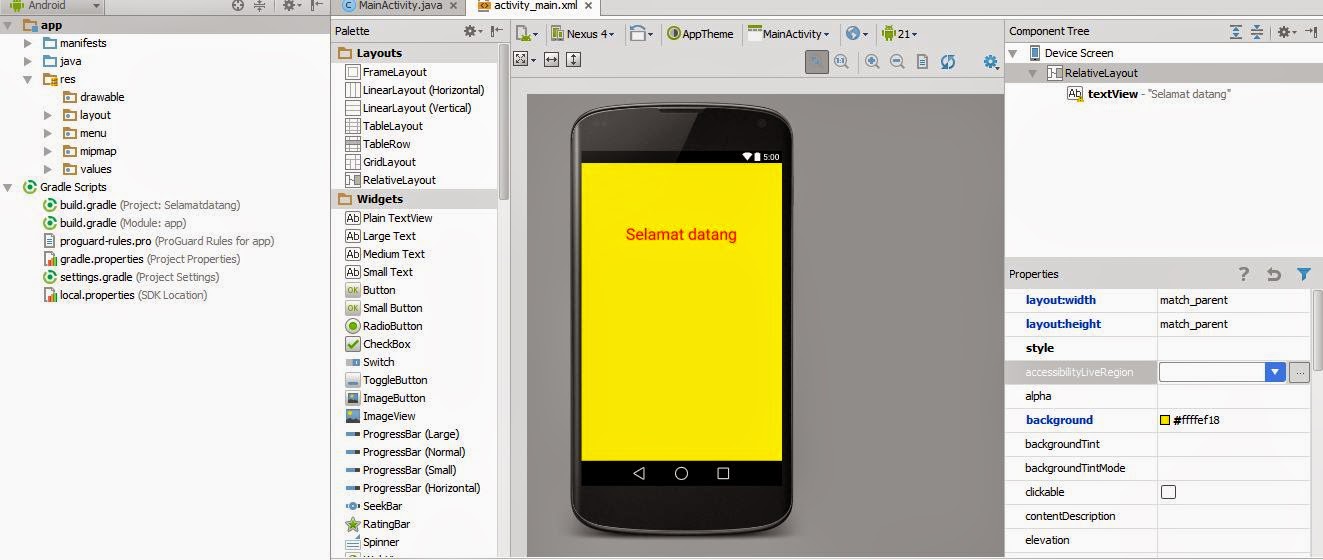 Cara Mengganti Background Layout Aplikasi Di Android Studio Puddak