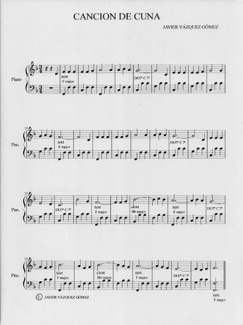 MUSICA FACIL PARA ACORDEON: CANCION DE CUNA