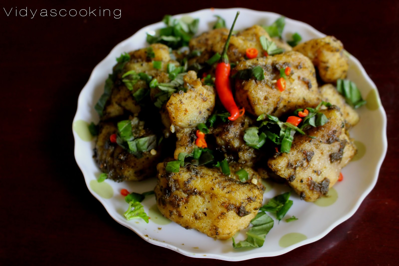Vidyascooking Crispy Basa Fish In Chilly Basil Sauce