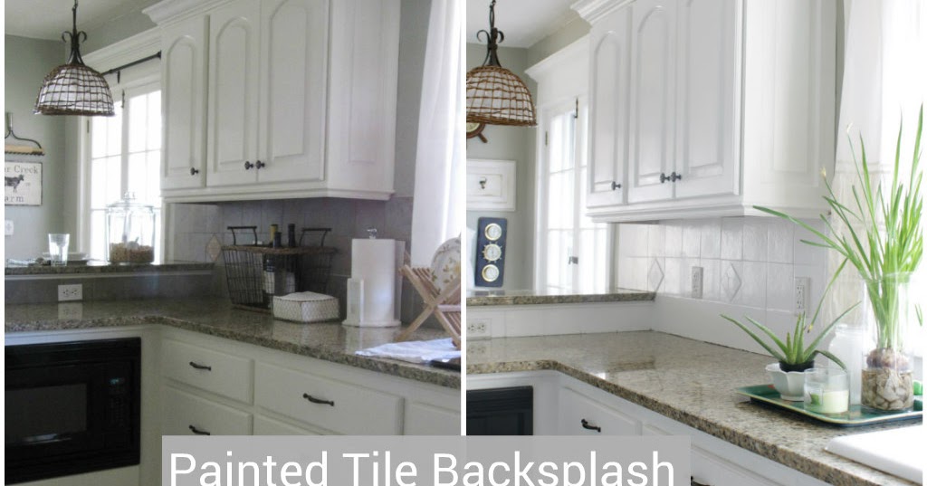 I Painted Our Kitchen Tile Backsplash The Wicker House