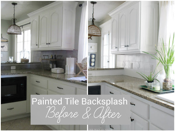 I Painted Our Kitchen Tile  Backsplash!!