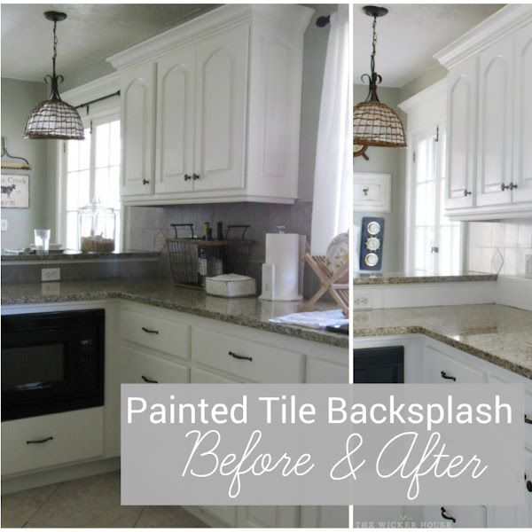 I Painted Our Kitchen Tile  Backsplash!!