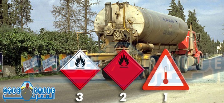 ملصقات تعرفك بالمواد الخطرة | Code de la route Maroc 2018