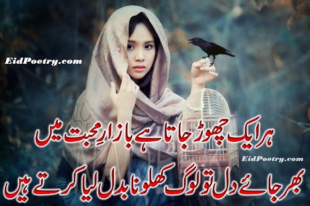 Har eik chor jata hai bazaar e mohabbat mein.. Two Lines Poetry 2 Lines Urdu Shayari