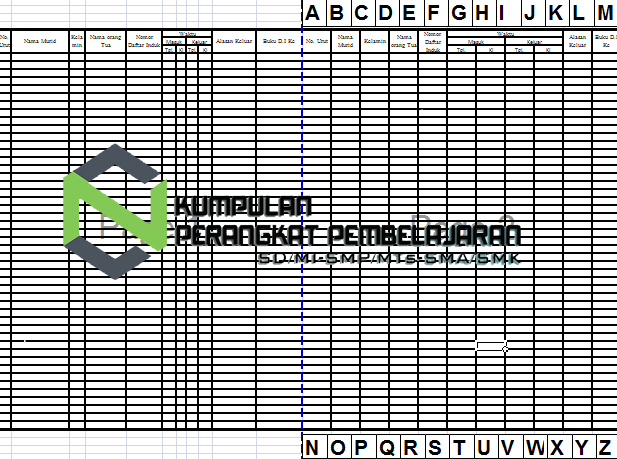 Contoh Buku Klapper PAUD Excel dan Word Lengkap BagiPedia
