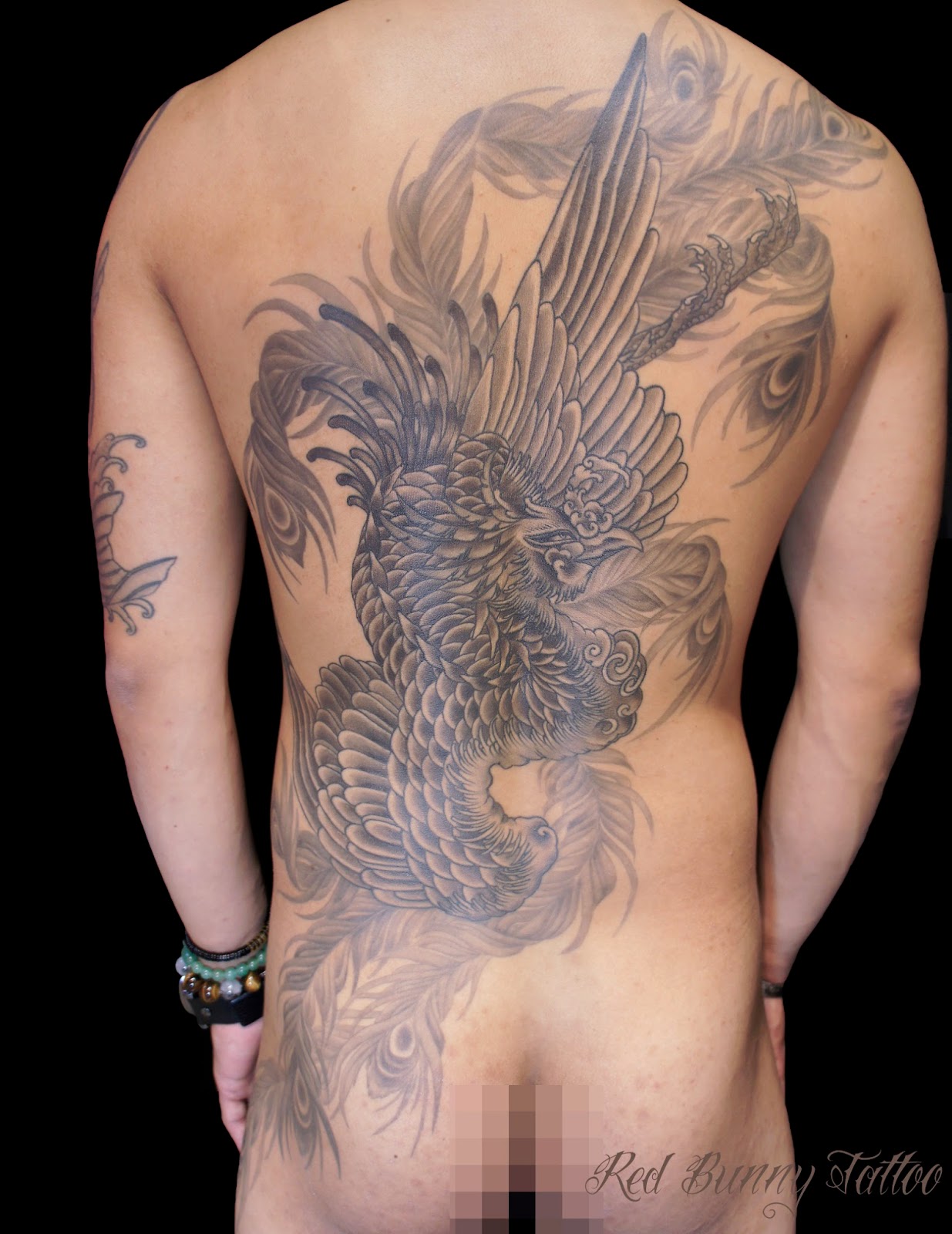 タトゥー　tattoo 　入れ墨　刺青　鳳凰　あかつき　phoenix