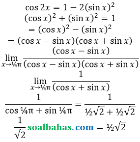 bahas limit identitas trigonometri