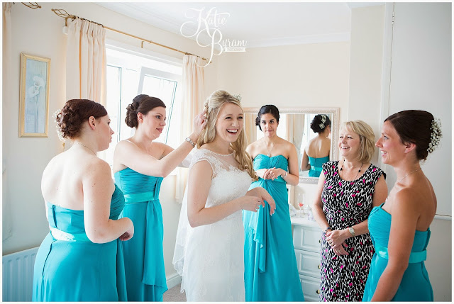 bridesmaids getting ready, high house farm brewery, northumberland, high house farm wedding, katie byram photography, healey barn, newcastle wedding photographer, coco luminaire