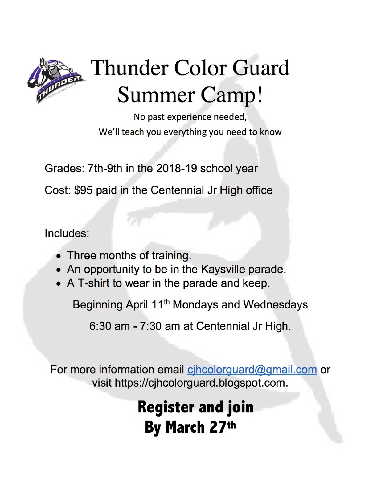Centennial Jr. High School Color Guard!