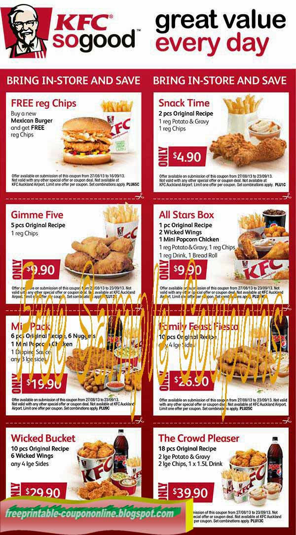 Kfc online discount coupons