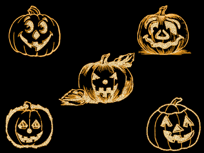 fondo negro calabazas doradas gif animado fondo negro calabazas doradas gif animado