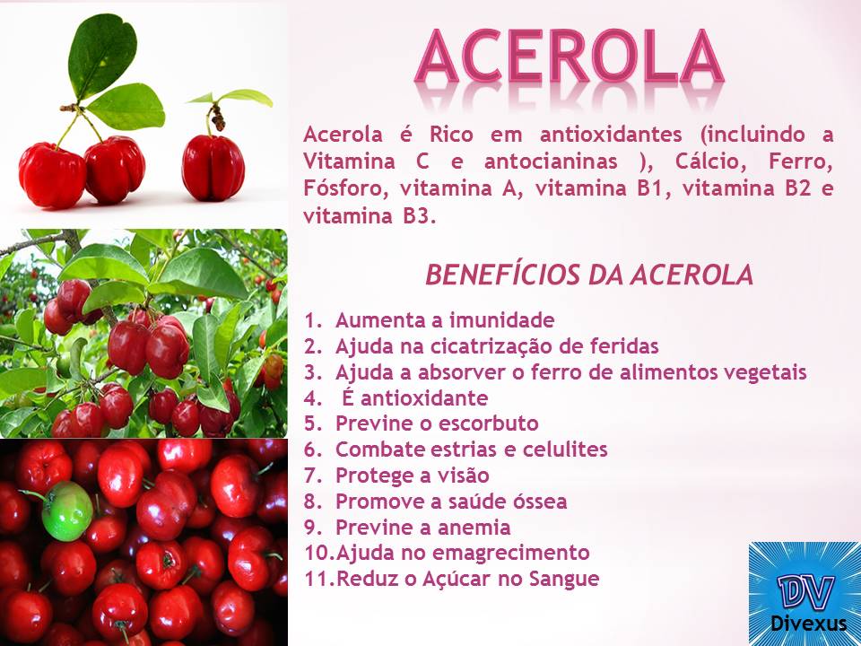 Divexus BENEFÍCIOS DA ACEROLA