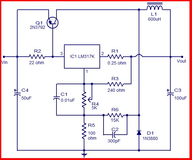 Skema Rangkaian Amplifier Switching Regulator 3a