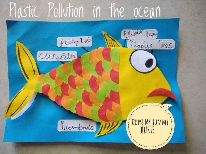 Plastic Pollution under the Sea - Kids Fish Craft - The Joy of Sharing