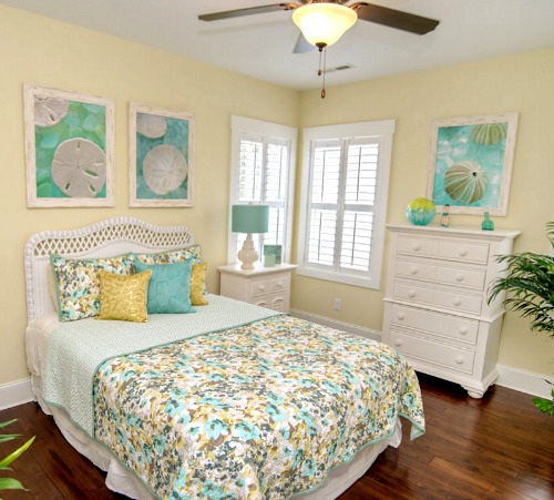 Yellow and Green Pastel Bedroom