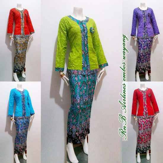  Baju Seragam Batik Kerja Wanita Model Pramugari Busana 