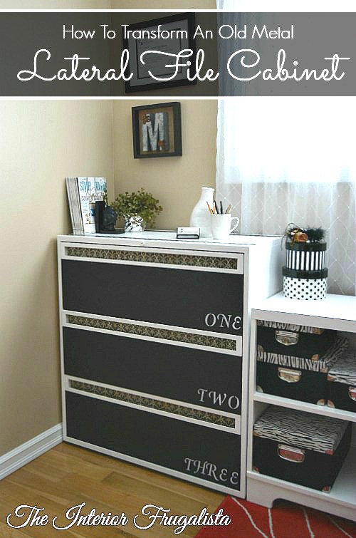 Lateral Metal File Cabinet Makeover