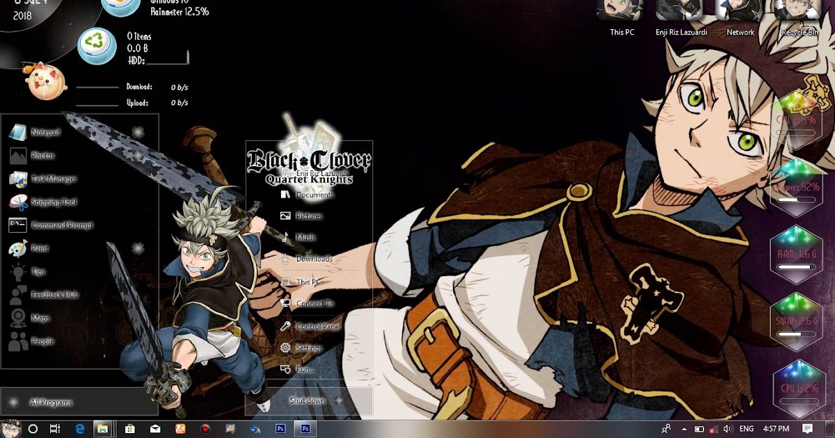 Black clover windows 10 theme messagejoa