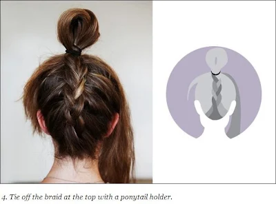 Simple French braid updo