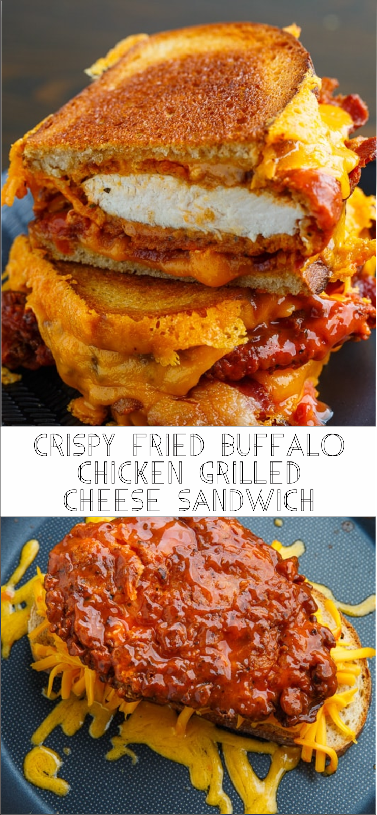 Crispy Fried Buffalo Chicken Grilled Cheese Sandwich Floats CO