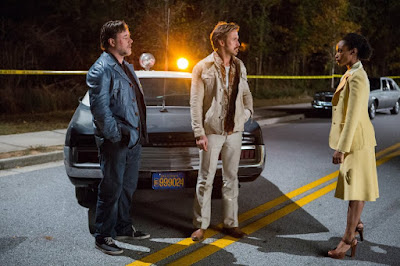 Russell Crowe, Ryan Gosling and Yaya DaCosta in The Nice Guys