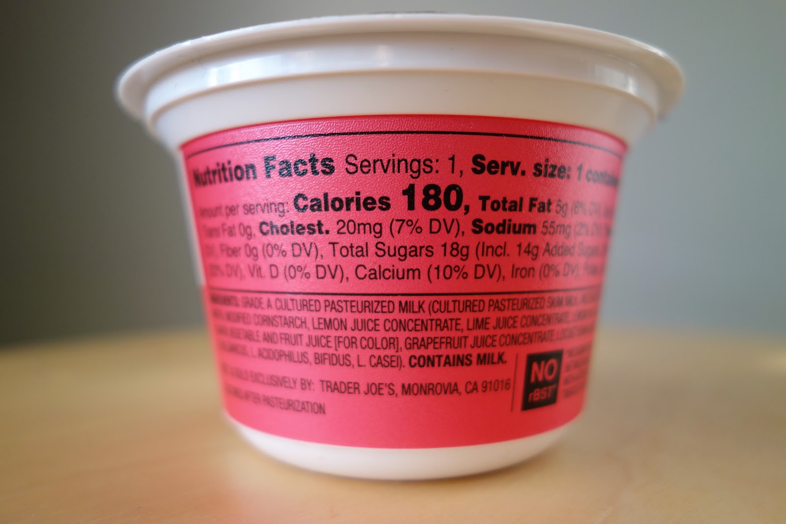 Trader Joe's Greek Whole Milk Yogurt Citrus Medley