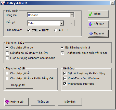 Tải Unikey 4.0 mới nhất cho Win 7 8 8.1 10 XP miễn phí b
