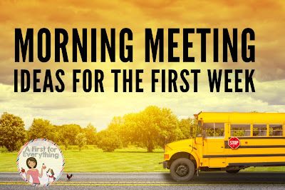 Over 20 ideas for morning meeting for kindergarten and first grade the first week of school. Greetings, morning messages, group activity ideas, freebies, sharing ideas and more! (K, 1st grade, responsive classroom, classroom management)