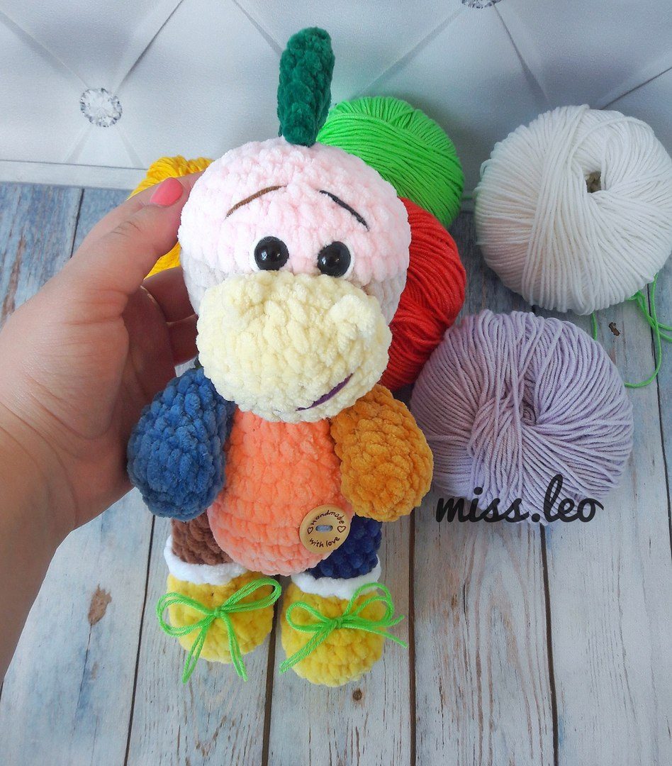 Plush dinosaur amigurumi