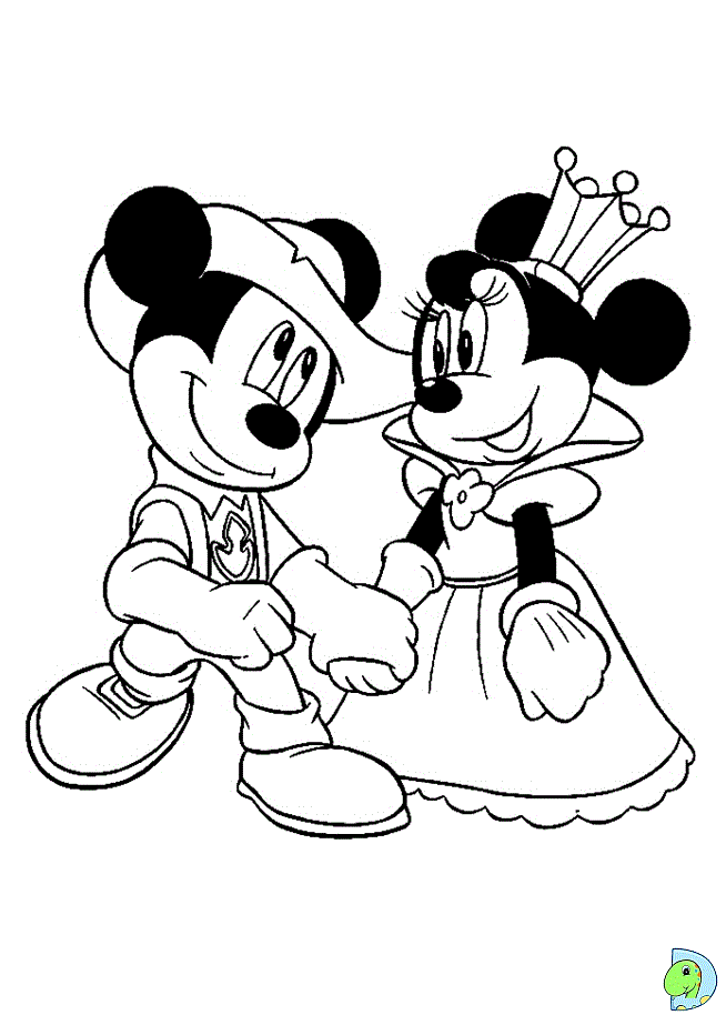 Dinokids - Desenhos para colorir: Desenhos do Mickey e Minnie para colorir