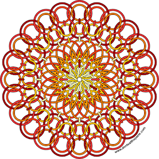 sun mandala- blank version available to color