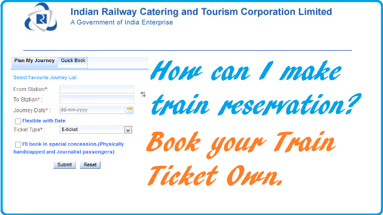how to make indian railway train ticket online how can i make