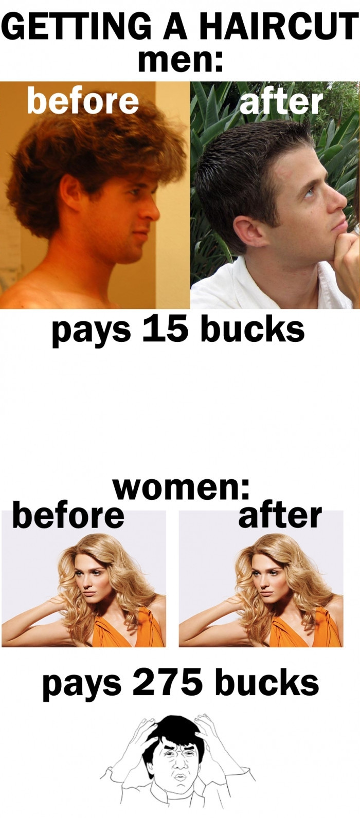 Men vs Women - Getting A Hair Cut