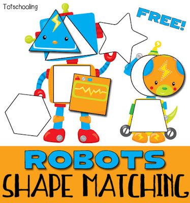 shape robots matching puzzle robot toddlers printable puzzles totschooling activities tangram shapes preschool match kindergarten game toddler learn printables activity
