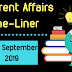 Current Affairs One-Liner: 22nd September 2019