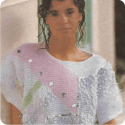 Jersey con áreas geométricas a Crochet Jersey con áreas geométricas a Crochet