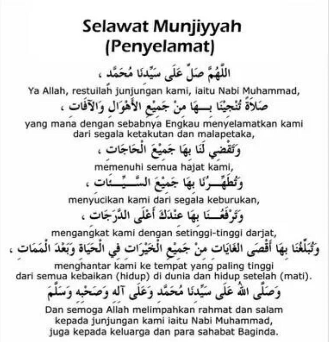 Selawat Munjiyyah And Tafrijiyah White Barley