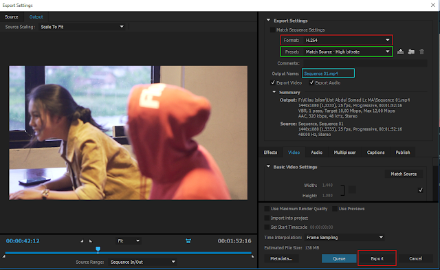 Cara Export/Render Video di Adobe Premiere Pro CC