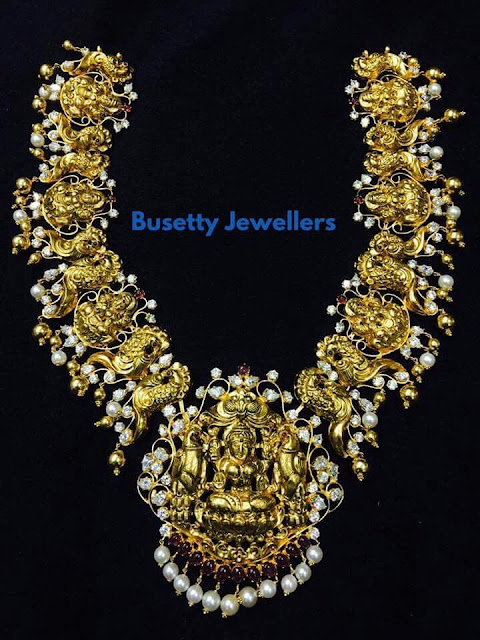 Lakshmi Peacock Set by Busetty Jewellers