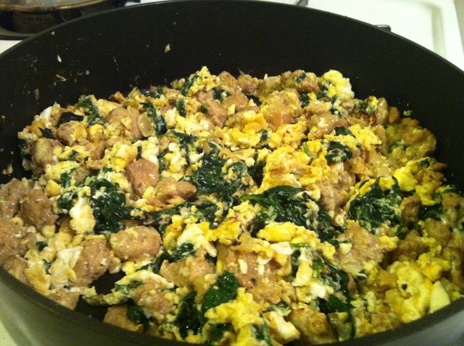 The College Cuisiner Philly Scrambled Eggs Florentine