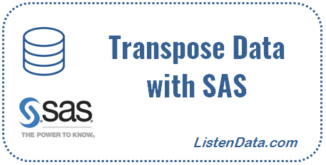 SAS : PROC TRANSPOSE with Examples